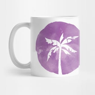 Watercolor Palm Tree Purple Cloud Mug